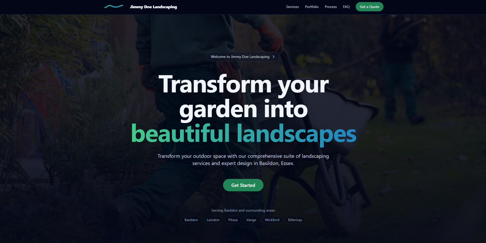 Jimmy Doe Landscaping website preview